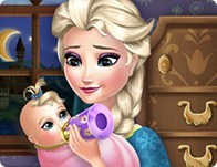 السا المجمدة تطعم الطفل elsa frozen